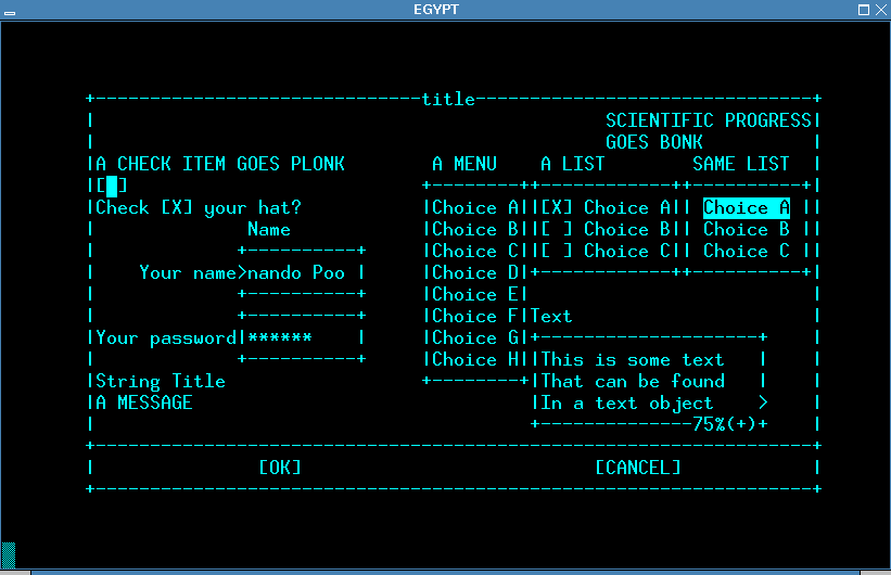 ndialog with BSD curses